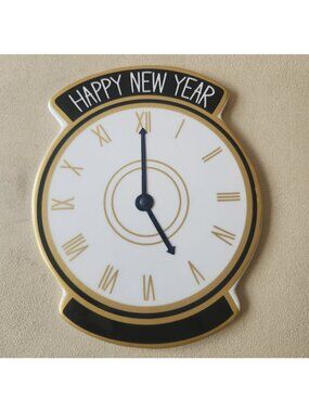Happy Everything Coton Colors Happy New Year Large Clock NEW